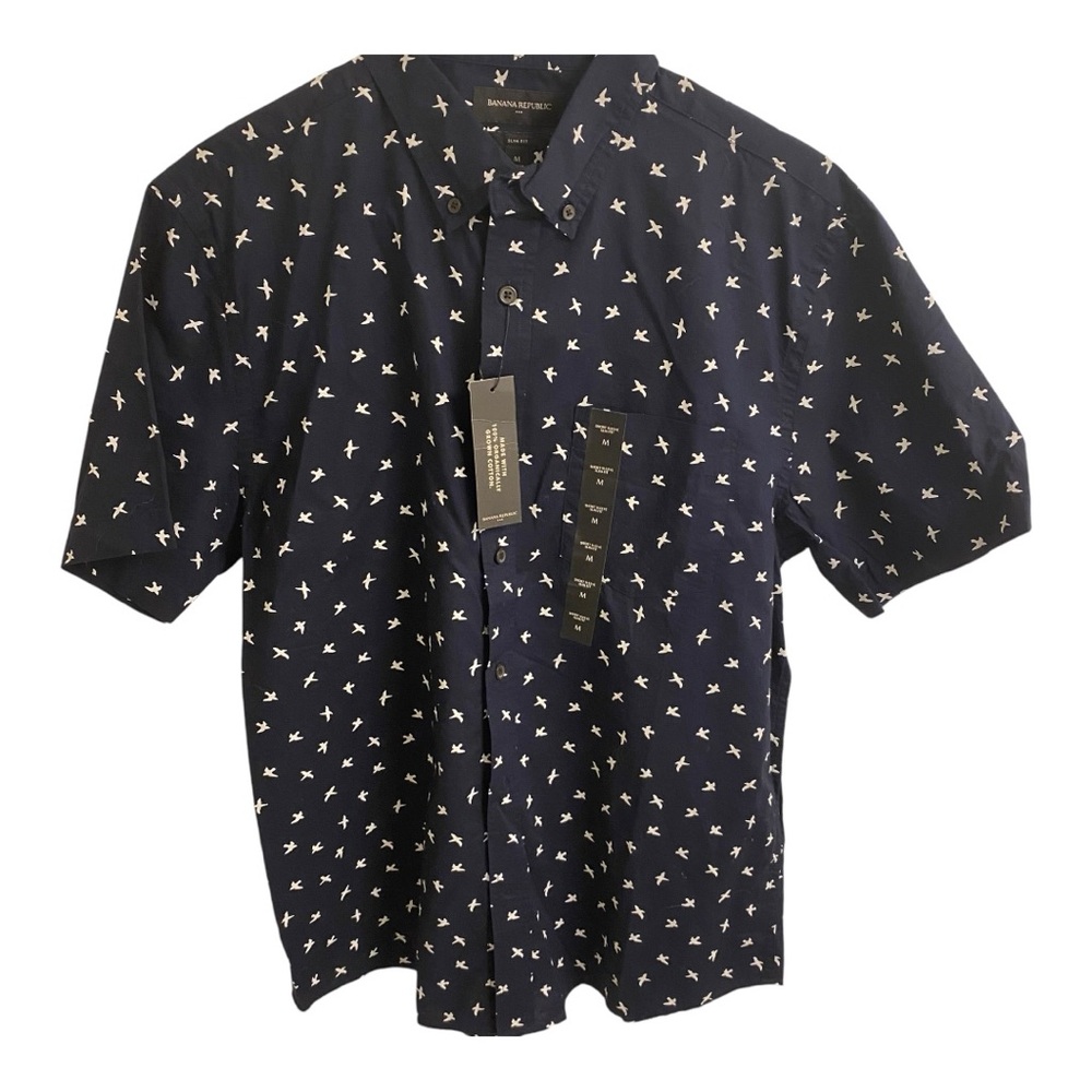 Banana Republic Factory button down print shirt NWT